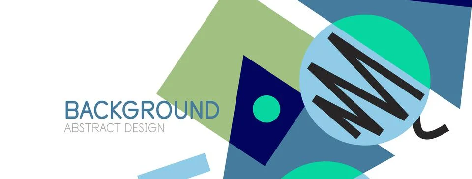 Abstract background. Blocks, lines, triangles, circles composition. Techno or 스톡 일러스트