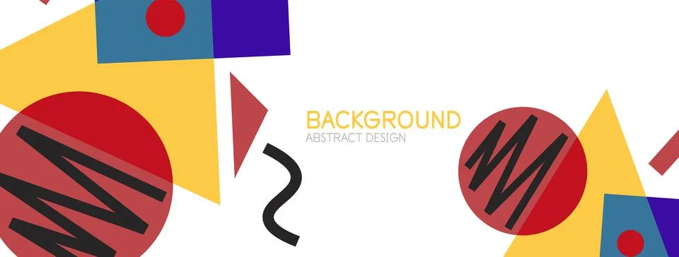 Abstract background. Blocks, lines, triangles, circles composition. Techno or イラスト素材