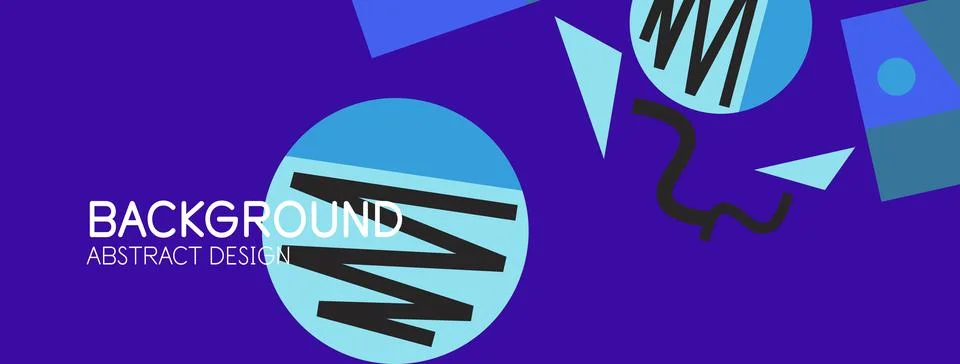 Abstract background. Blocks, lines, triangles, circles composition. Techno or 스톡 일러스트