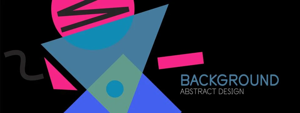 Abstract background. Blocks, lines, triangles, circles composition. Techno or 스톡 일러스트