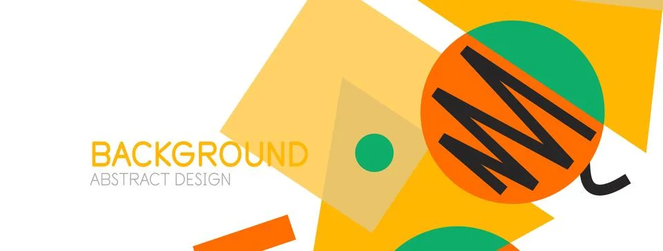 Abstract background. Blocks, lines, triangles, circles composition. Techno or Stock Illustration