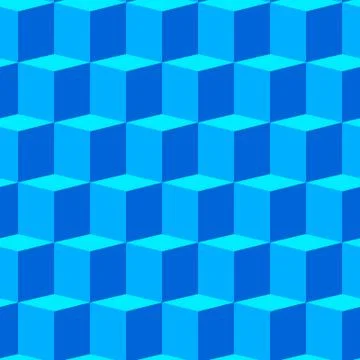 Abstract background with blue 3d cubes Stock Illustration