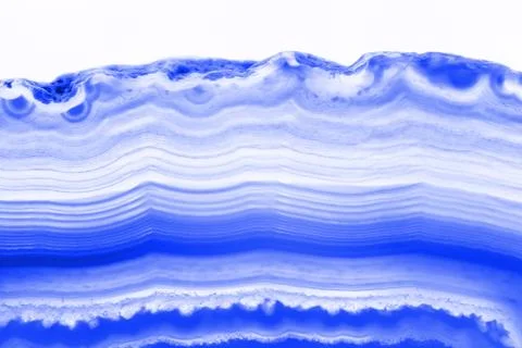 Abstract background blue agate cross section slice mineral Stock Photos