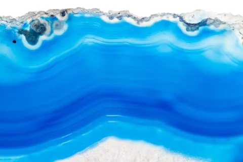 Abstract background, blue agate slice mineral Stock Photos