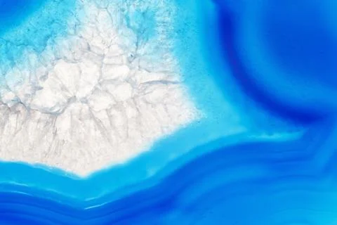 Abstract background, blue agate slice mineral Stock Photos