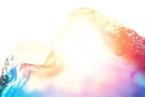 Abstract background, blue agate slice mineral sunrise style isolated on white Stock Photos