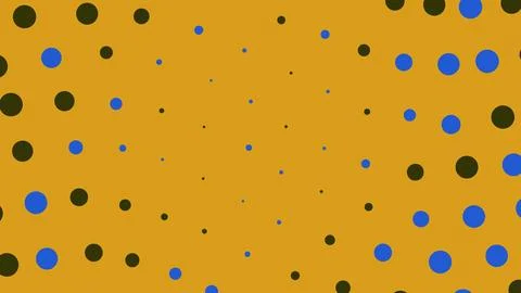 Abstract background with blue and black polka dots Stock Illustration