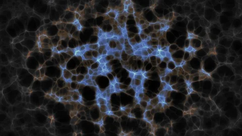 Abstract Background in Blue and Orange Stock Footage 87322538