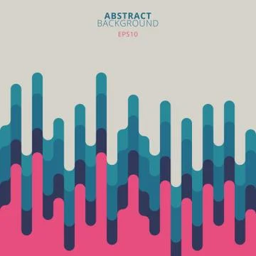 Abstract background blue and pink rounded lines halftone transition pattern w 스톡 일러스트