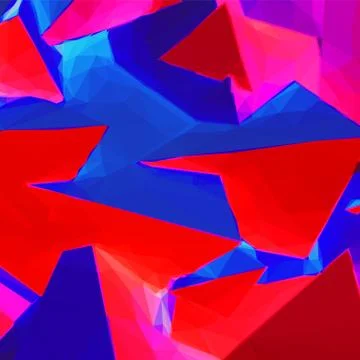 Abstract background with blue and red triangular shapes 스톡 일러스트
