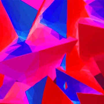 Abstract background with blue and red triangular shapes Stockillustratie