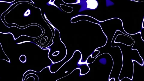 Abstract background blue and white glowing shapes on black. Loop. Video stock 218370171