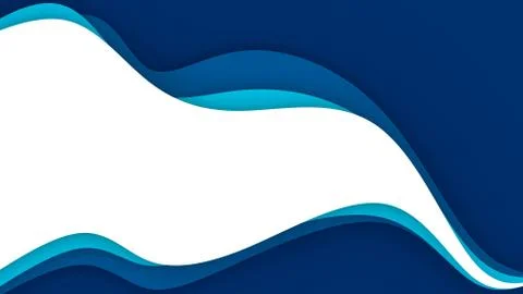 Abstract background with blue and white color paper cut shapes. Stock Illustration