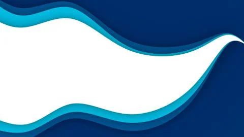 Abstract background with blue and white color paper cut shapes. Stock Illustration