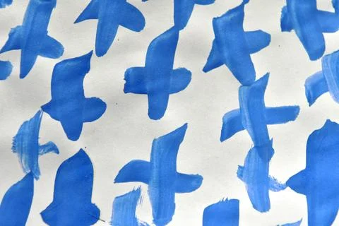Abstract background with blue and white stripes Illustrazione stock