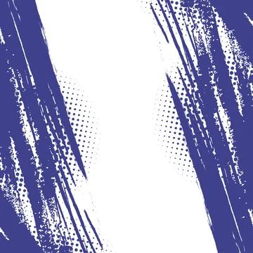 Abstract Background with Blue and White Brush Texture and Halftone Effect Illustrazione stock