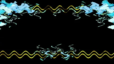 Abstract Background with Blue and Yellow Waves Stock Footage 284396946