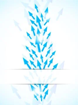 Abstract background with blue arrows Stock Illustration