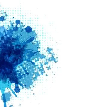 Abstract background with blue blob Stock Illustration