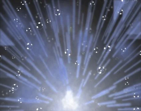 Abstract background with blue bubbles Stock Illustration