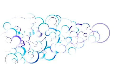 Abstract background of blue bubbles Stock Illustration