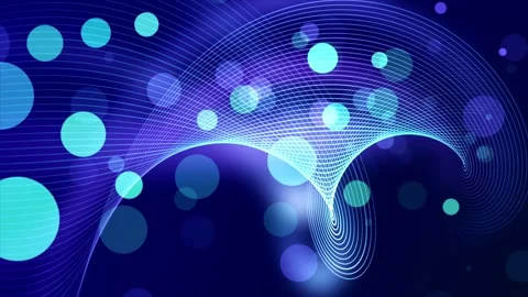 Abstract Background With Blue Circles And Lights 스톡 동영상 329545470