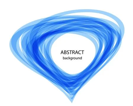 Abstract background with blue circles. Blue line on white backgr Stock Illustration