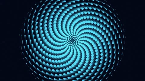 Abstract background with blue circles creating a swirling vortex pattern ef.. Stock-Footage 343611591