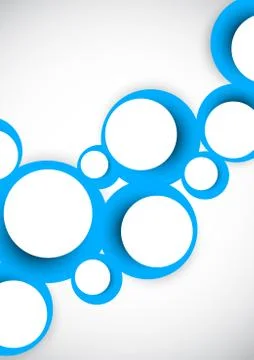 Abstract background with blue circles Illustrazione stock