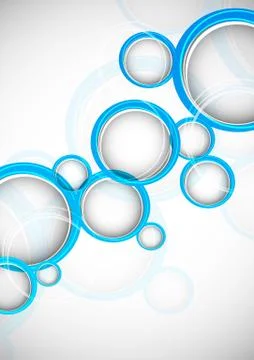 Abstract background with blue circles Stock Illustration