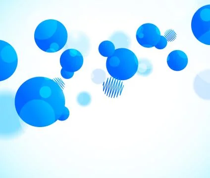 Abstract background with blue circles Stock Illustration