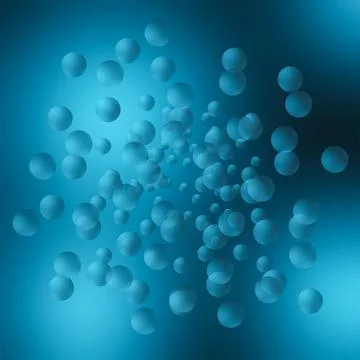 Abstract background in blue color with bubbles Stock Illustration