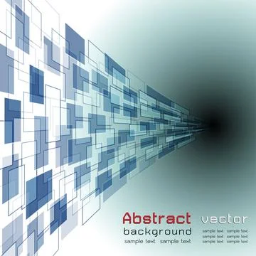 Abstract background with blue color,curve objects used transparency and opaci Stock Illustration