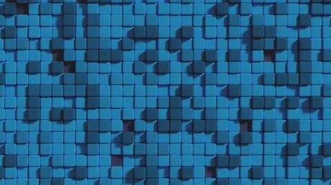 Abstract background with blue colored cubes. 3d render Stock Illustration