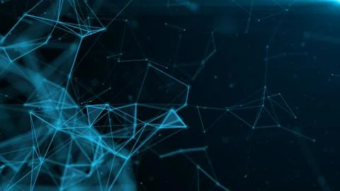 Abstract Background - Blue Connected Dots Structure Иллюстрация