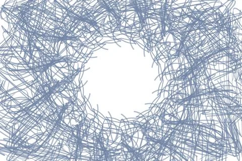 Abstract background with blue crayon scribbles. Illustrazione stock