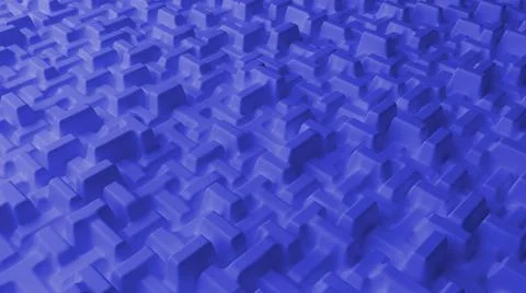Abstract background with blue cubes. Block-shaped installation. Geometric bri イラスト素材