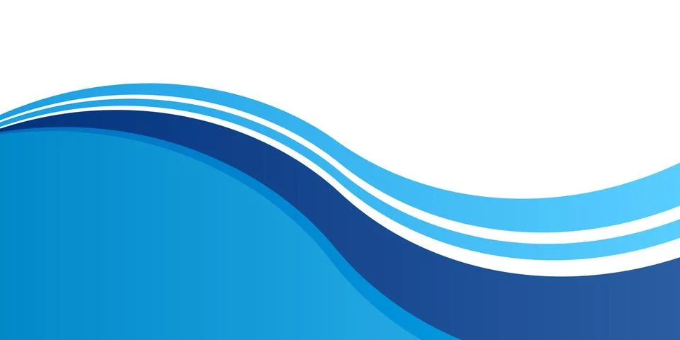 Abstract background with blue curves elements. Green simple geometric vecto.. Stockillustratie