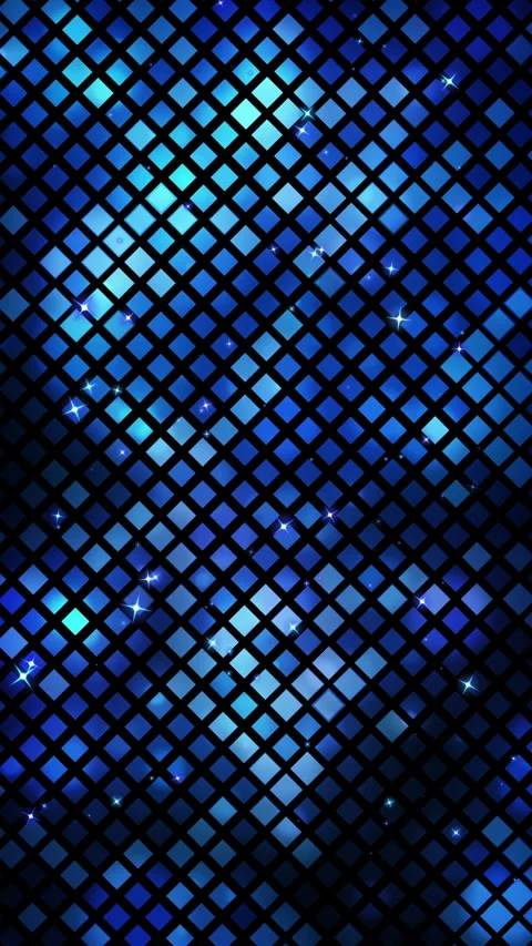 Abstract background of blue diamond grid with sparkles Vertical video. Stock Footage 335375621