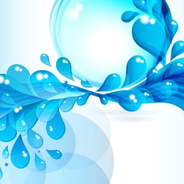 Abstract background with blue drop. Stock Illustration