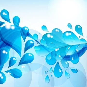 Abstract background with blue drop. Stock Illustration