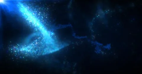 Abstract background of blue energy magic waves flying from the wind with th.. イラスト素材