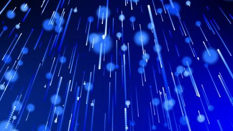 Abstract background of blue fiber optic lights representing high-speed inte.. Stock Illustration