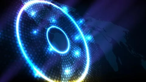 Abstract background of blue futuristic technology hud display interface Illustrazione stock