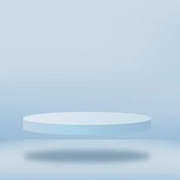 Abstract background with blue geometric 3d podiums. Vector illustration Stock Illustration