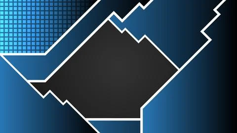 Abstract Background Blue Geometric Backdrop with Modern Design and Digital .. Illustrazione stock