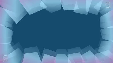 Abstract Background Blue Geometric Overlap Polygon Frame.Vector Illustration Illustrazione stock