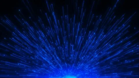 Abstract background Blue Glittering Particles イラスト素材