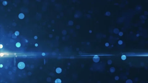 Abstract background of blue glowing particles and bokeh dots of festive ene.. Video stock 235325790