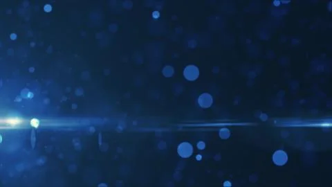 Abstract background of blue glowing particles and bokeh dots Stock Illustration